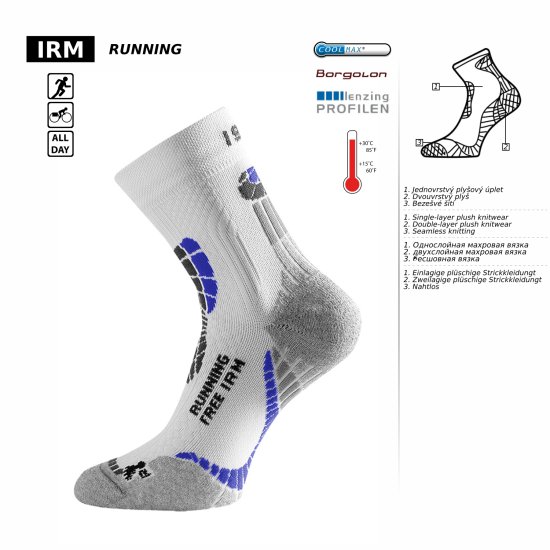 Чорапи за бягане LASTING IRM 005