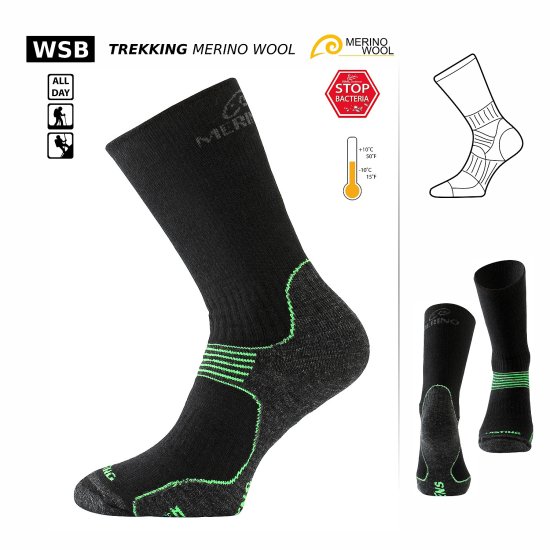 Вълнени термо чорапи за туризъм LASTING WSB 906
