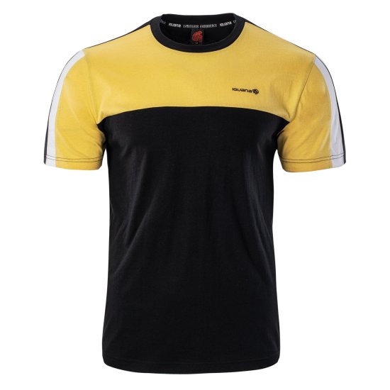 Мъжка тениска IGUANA Rampart, Черен/Жълт