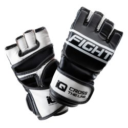 Ръкавици за бойни спортове IQ Marts - Бял - Черен