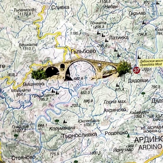 Туристическа карта DOMINO на Източни Родопи, Перперикон и Татул