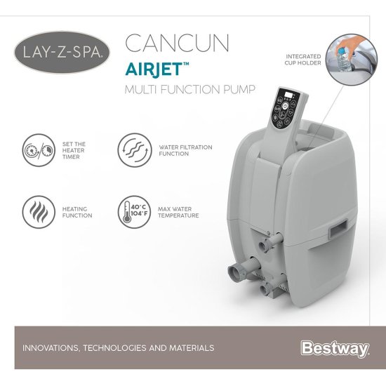 Надуваемо джакузи BESTWAY Lay-Z-Spa Cancun AirJet