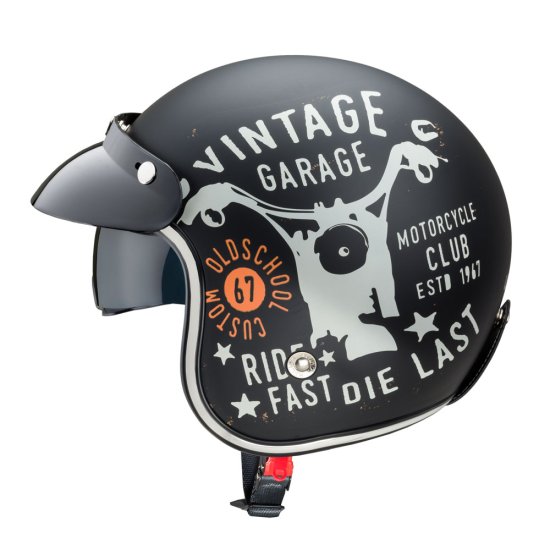 Мото каска W-TEC Café Racer - Vintage Garage