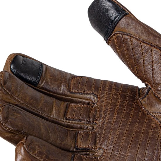Кожени мото ръкавици W-TEC Inverner - Черен