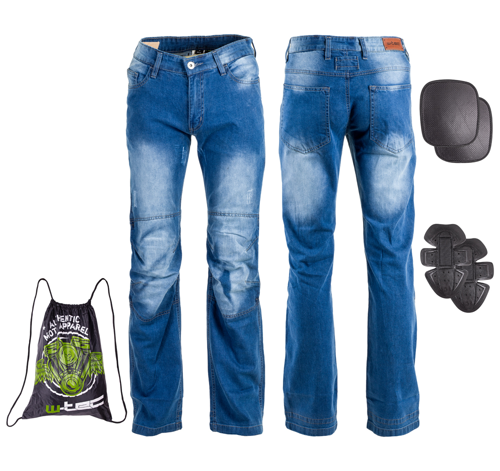 Мъжки мото джинси W-TEC Shiquet, Син